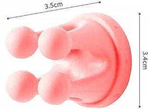 Inspired Living Silicone Toothbrush Holder Wall Mount Waterproof Self Adhesive Bathroom Organizer pink 1pc