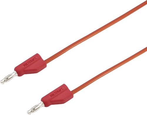 VOLTCRAFT MSB-300 Messleitung Lamellenstecker 4mm Silikon 2.00m Rot 1St.