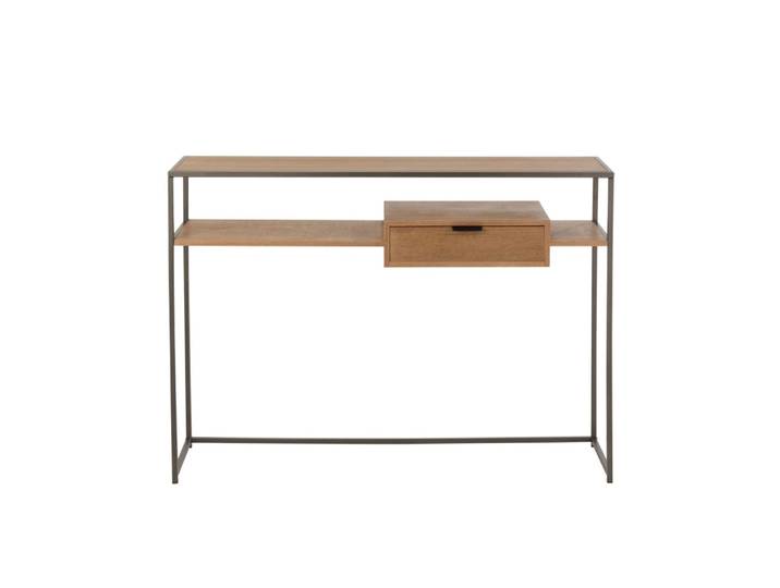 Console design en bois et métal avec 1 tiroir