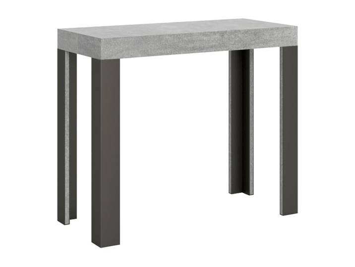 Console extensible effet béton gris 90x40/300 cm