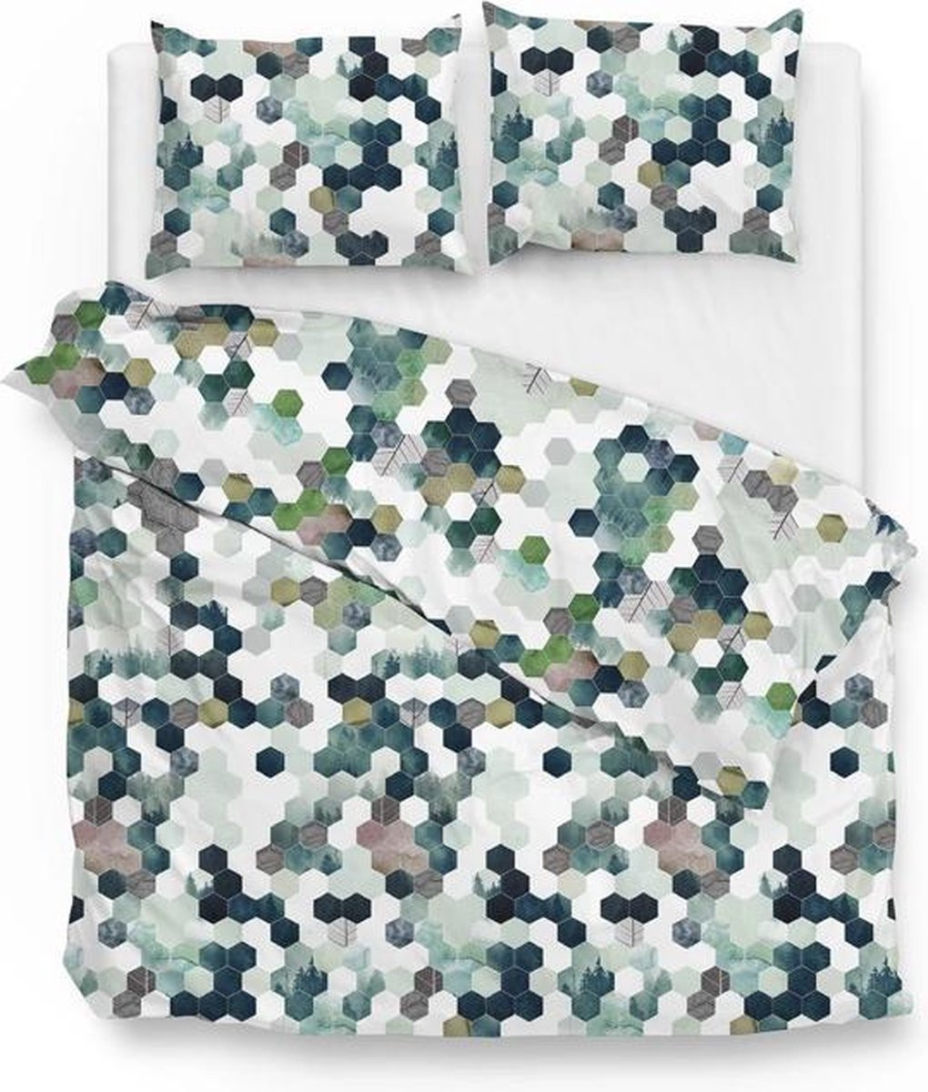 Zo! Home Marsala Dekbedovertrek Flanel Lits-jumeaux Green 240x220 cm
