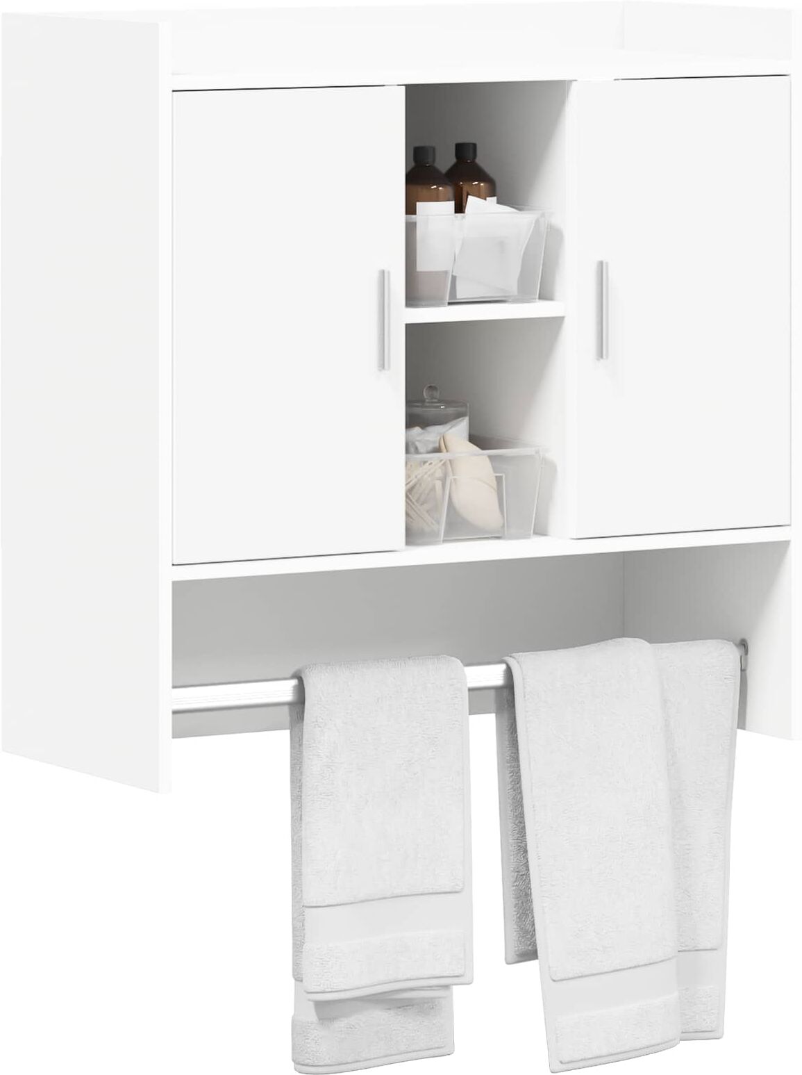 vidaXL Étagère Murale Montage mural Blanc 80 x 36 x 80 cm