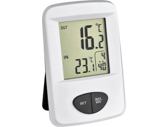 TFA Dostmann Base 30.3061.02 Draadloze thermometer Wit