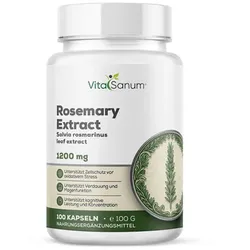 VitaSanum®- Rosmarin (Salvia rosmarinus) 1000 mg - pro Tagesportion (2 Kapseln)