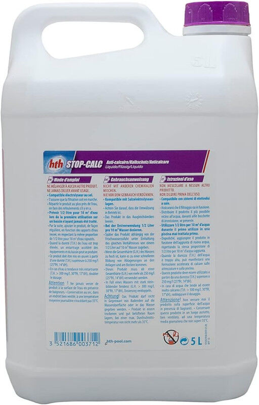 Anti-calcaire liquide hth STOP-CALC 5 litres