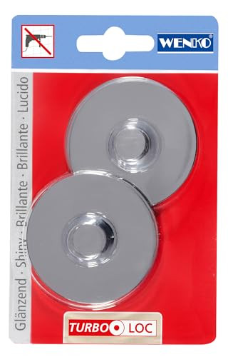 WENKO Turbo-Loc Adapter Premium/Classic/Style, Wandhaak, Zilver/Chroom