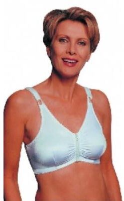 Plus Size Women's Zip-Front-Ease Bra by Jodee in White (Size M)
