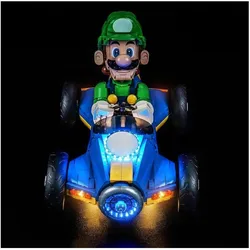 BrickBling LED Beleuchtungs-Set für LEGO 72050 Super Mario Kart - Luigi & Turboflitzer mit Fernbedieung