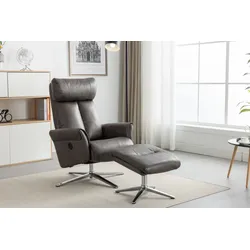 Happy Home Elektrisch verstellbarer Relaxsessel mit Hocker, ca. 106,5 x 71,5 x 88 cm - Grau