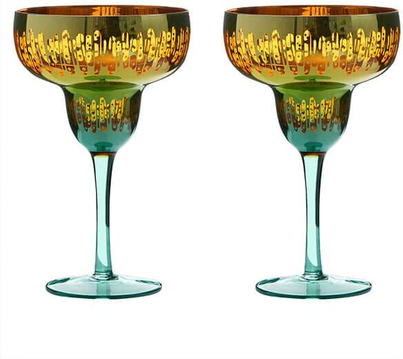 Anton Studios Artland Fiesta Set Of 2 Margarita Glasses