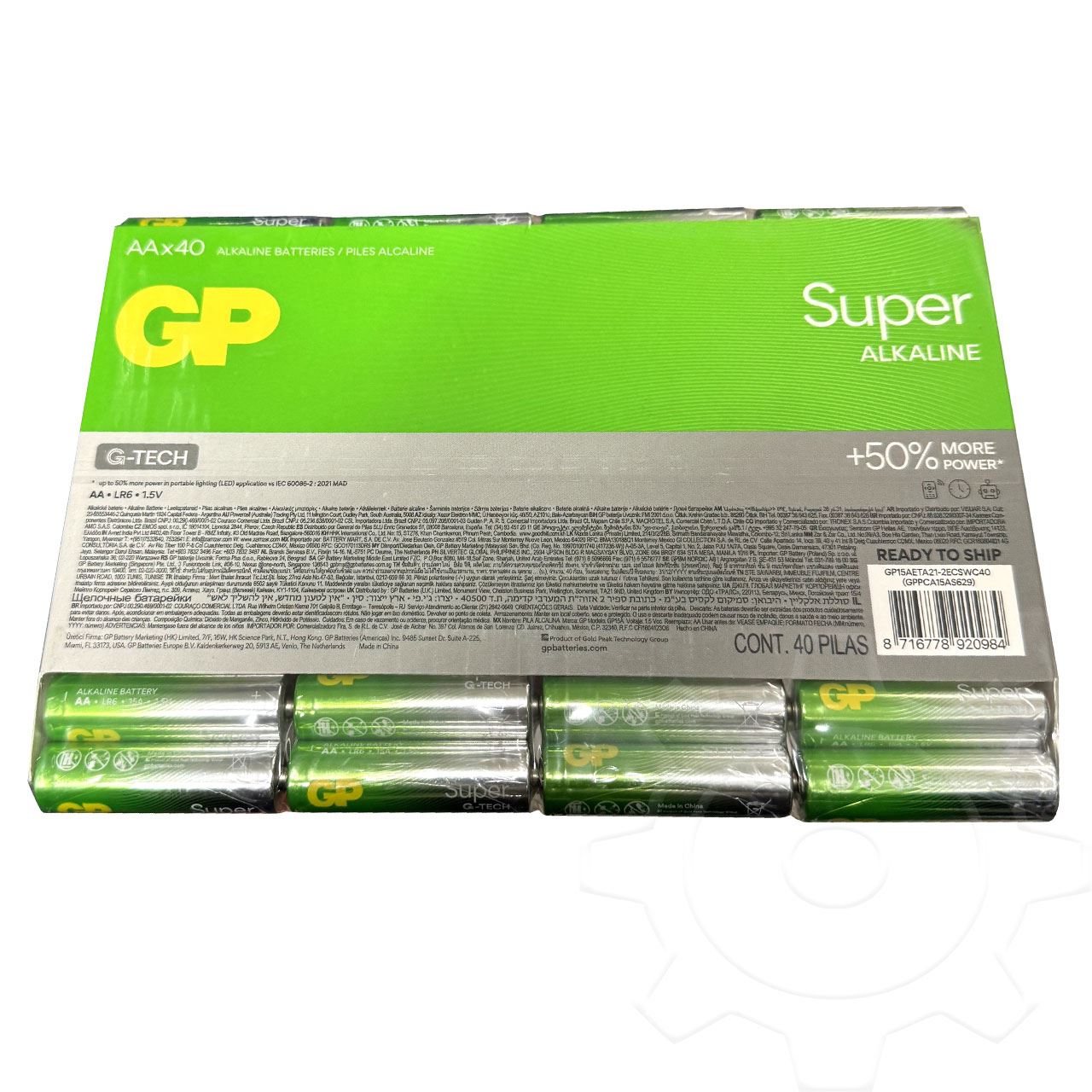 GP Batterie Alkaline Super AA 1,5V 40 Stück