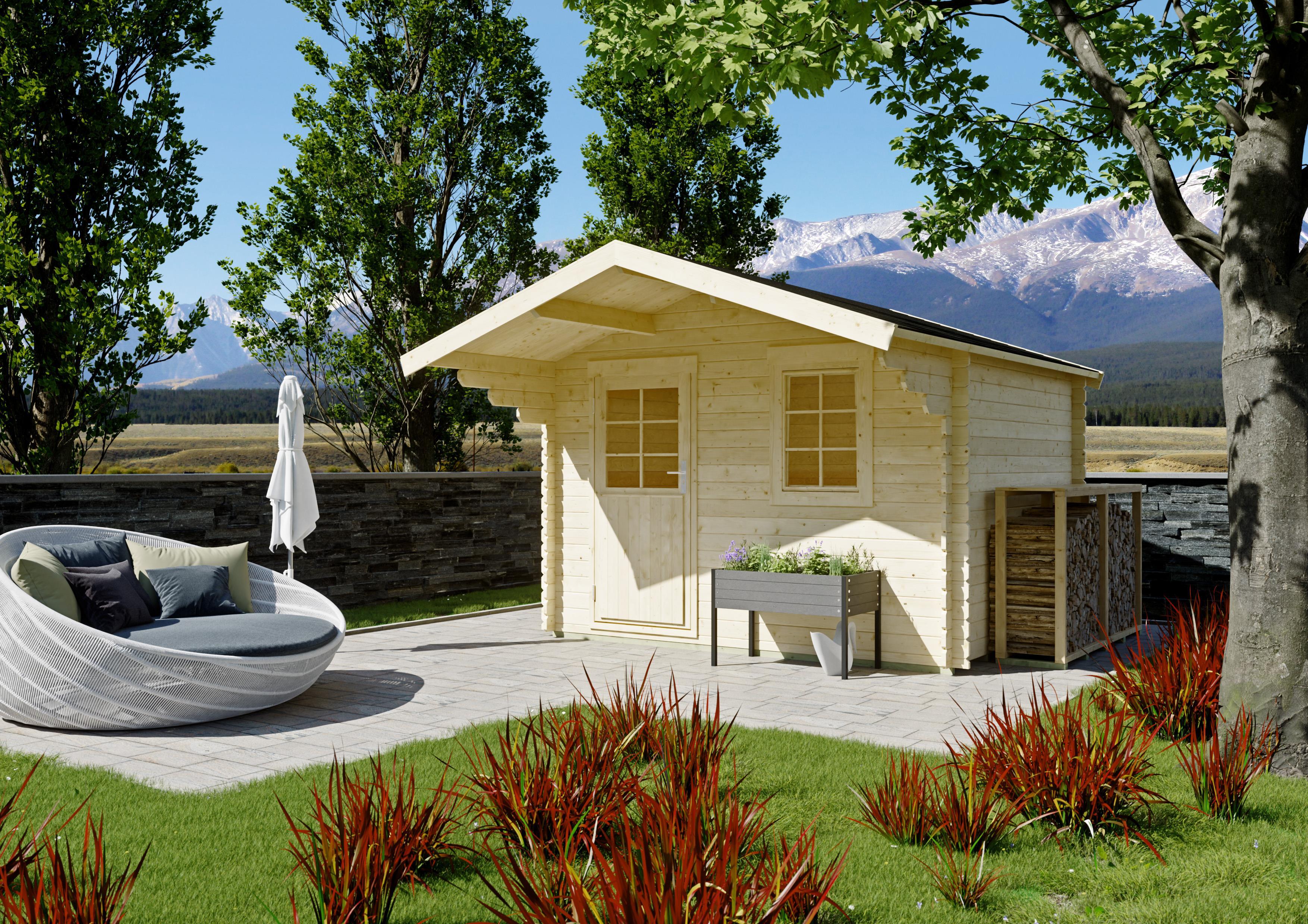 Gartenhaus Aldra I 3,00x2,50 m - inklusive hochwertigen Dachschindeln