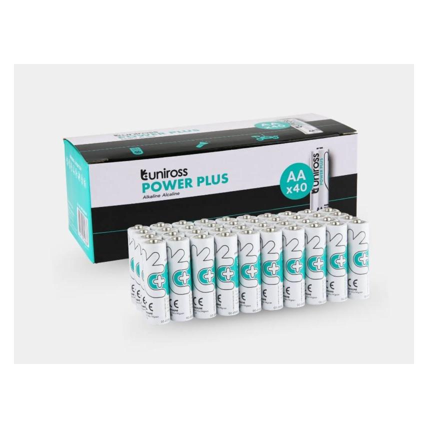 Uniross Batteri 40 stk AA/LR6 alkaline (40 Stk., AA, 2700 mAh) (UPPAABX40)
