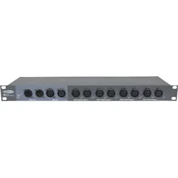 Showtec DB-1-4 DMX Booster mit 4 Kanälen und 3- & 5-poligen XLR-Anschlüssen