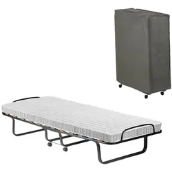 Tellus - Klappbett, Weiß, Matratze inklusive Made in Italy