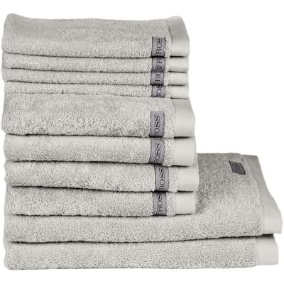 Handtuch Set ROSS "Sinfonie", grau (kiesel), Frottier, Frottier, Obermaterial: 100% Baumwolle, Handtuch-Sets, beinhaltet Gästetücher, Handtücher und Badetücher