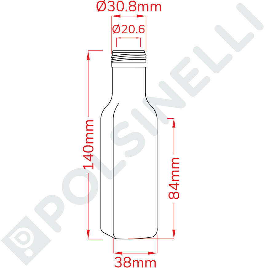 Polsinelli Bouteille Marasca Vert UVAG 100 ml (56 pcs)