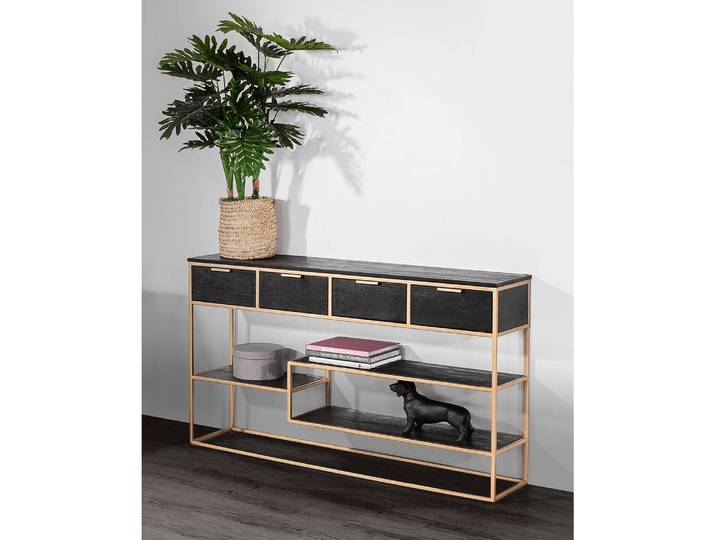 Console Harbin 141 x 80 x 33cm Noir