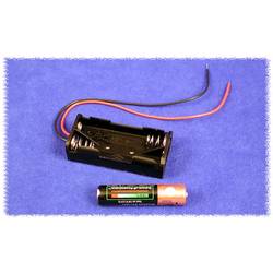 Hammond Electronics BH2AAAW Batteriehalter 2 x AAA Kunststoff Schwarz 1 St.
