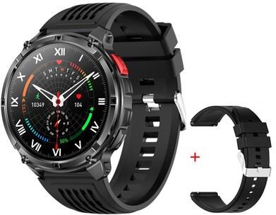 Smart Shopping Spot HT33 Outdoor Smart Watch With Bluetooth Calling Smartwatch, LED Flashlight & Long Battery black