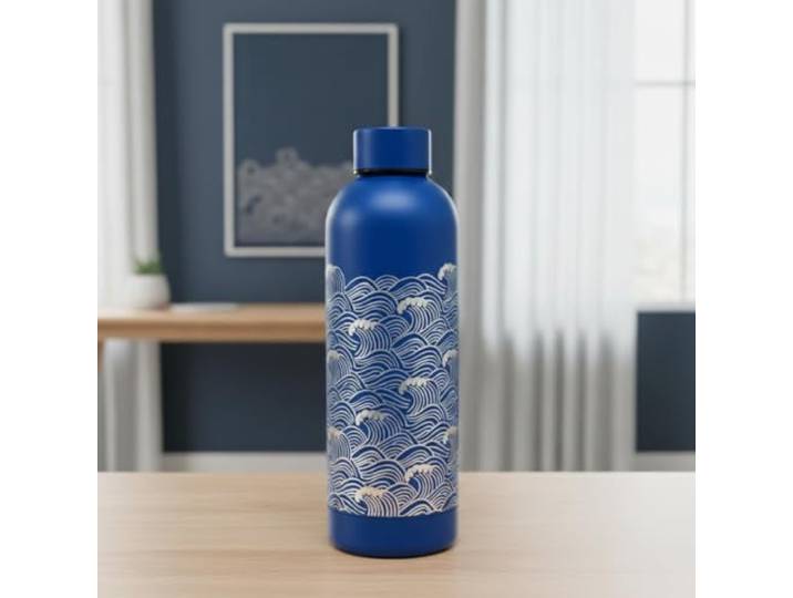 Bouteille isotherme 500ml - Motifs Japonais (Gin Nami)