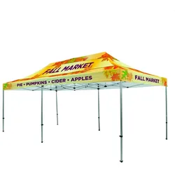 Faltpavillon mit Druck 6x3m Alu, Indoor B1-zertifiziert, Outdoor wetterfest, inkl. Werbedruck + Tasche