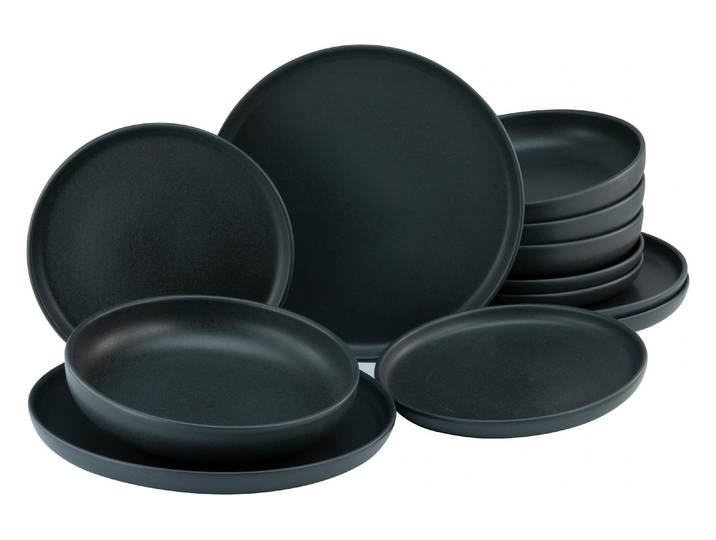 Kombiservice CREATABLE Teller-Set , schwarz, Geschirr-Sets, Kombiservice