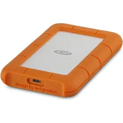 LaCie Rugged USB-C (1 TB), Externe Festplatte, Silber, Orange