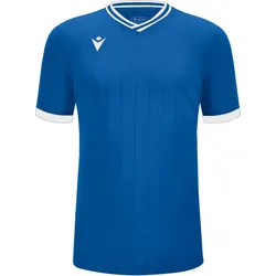 Macron, Unisex, Sportshirt, Halley (3XS), Blau, Weiss