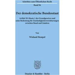 Der demokratische Bundesstaat., Fachbücher von Wieland Hempel