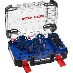 Bosch Lochsäge Expert Multi Material PC Plus, 9-teilig, Ø 22 - 68 mm, für Holz, Kunststoff, Metall, Ziegel