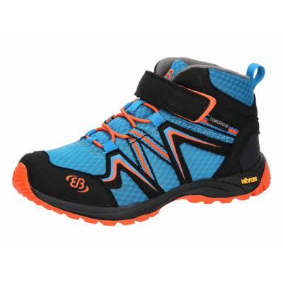 Wanderstiefel BRÜTTING "Outdoorstiefel Rockwall", Kinder, Gr. 39, blau, Synthetik, Schuhe Wanderstiefel