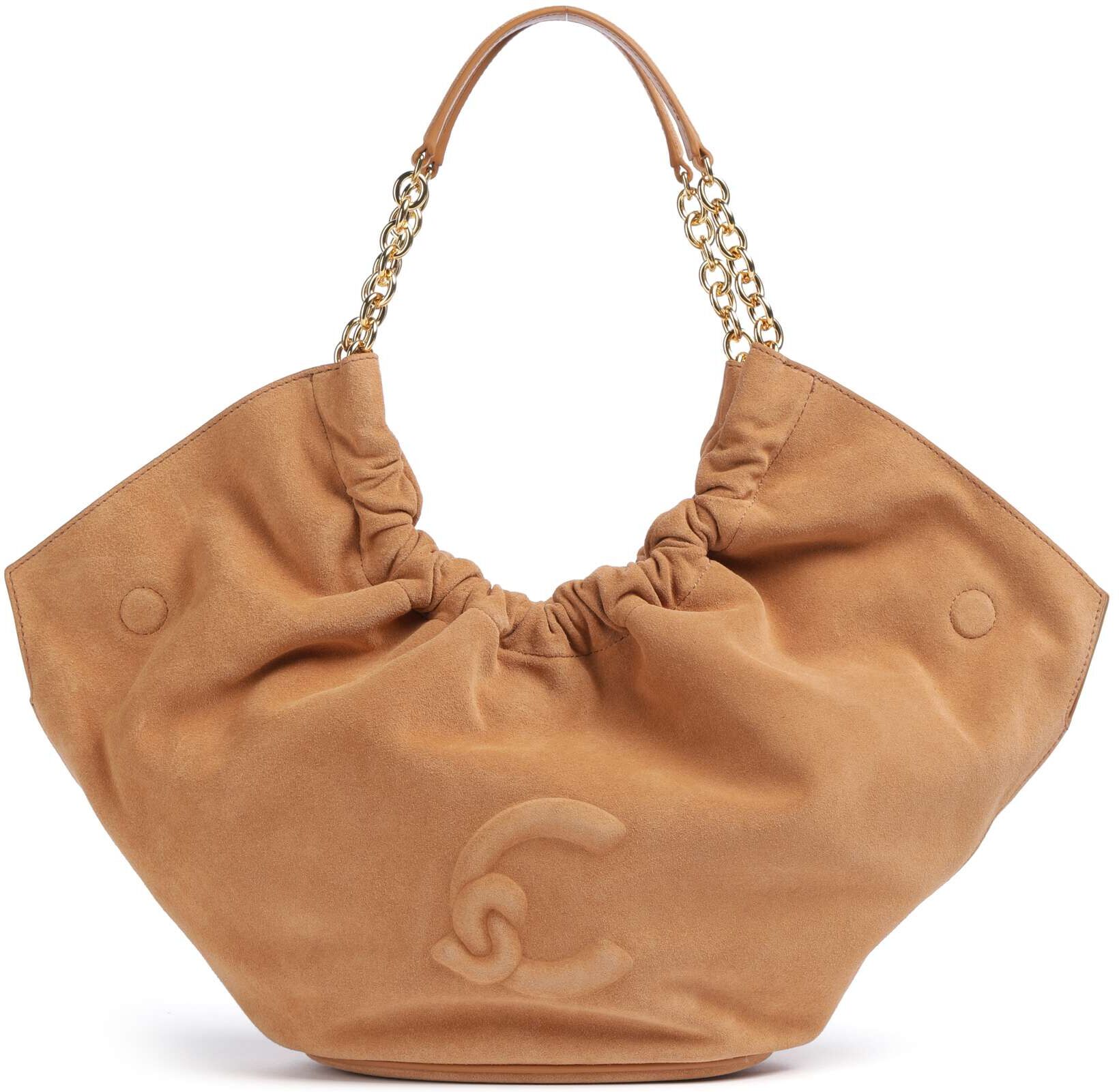 Coccinelle Smash Suede Beuteltasche aus Leder, braun