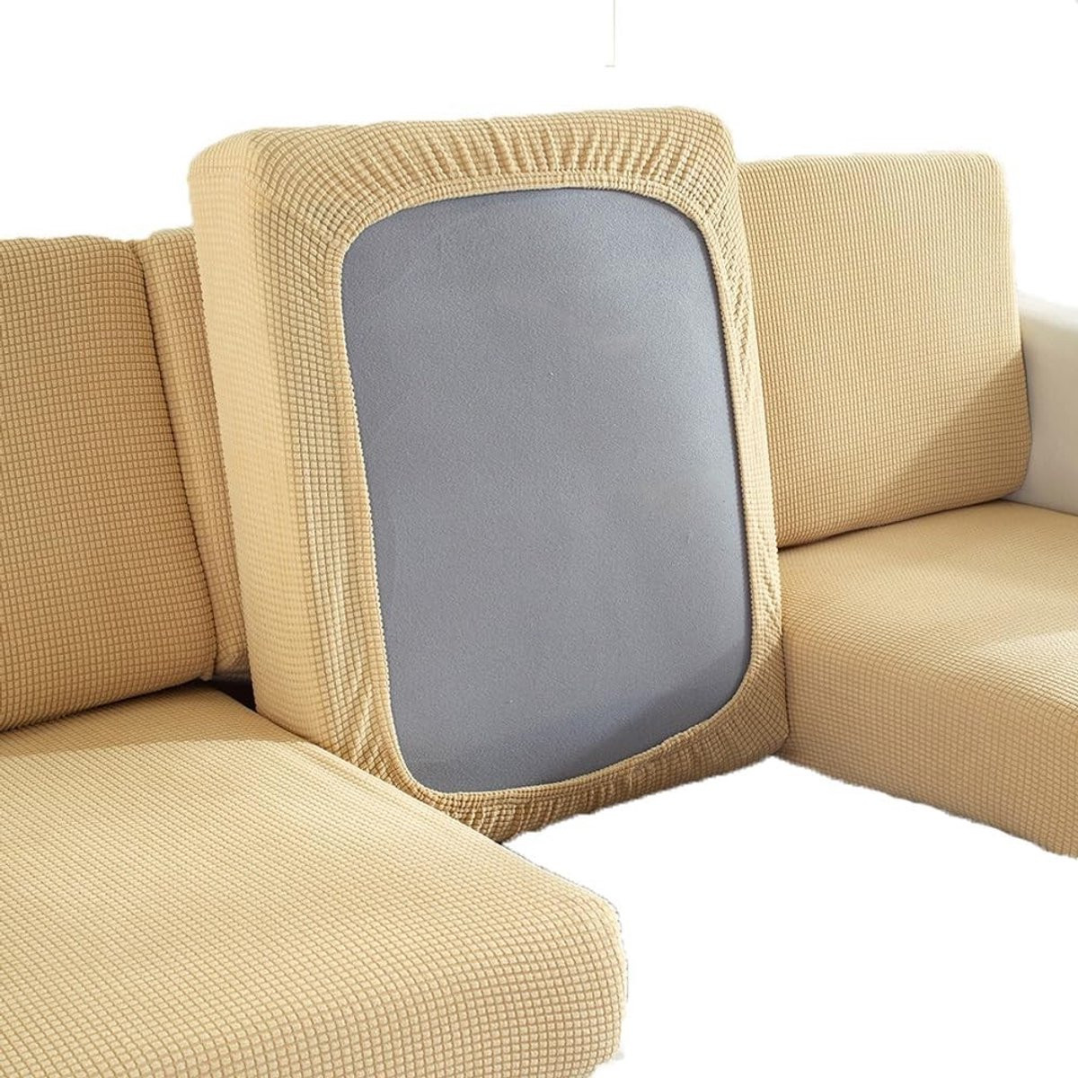 Universele Elastische Antislip Jacquard Sofa Hoes voor L-vormige Banken en Fauteuils