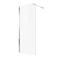 DUSCHWAND Florida - 60 x 200 cm - Chrom - Walk-In Duschabtrennung aus Sicherheitsglas