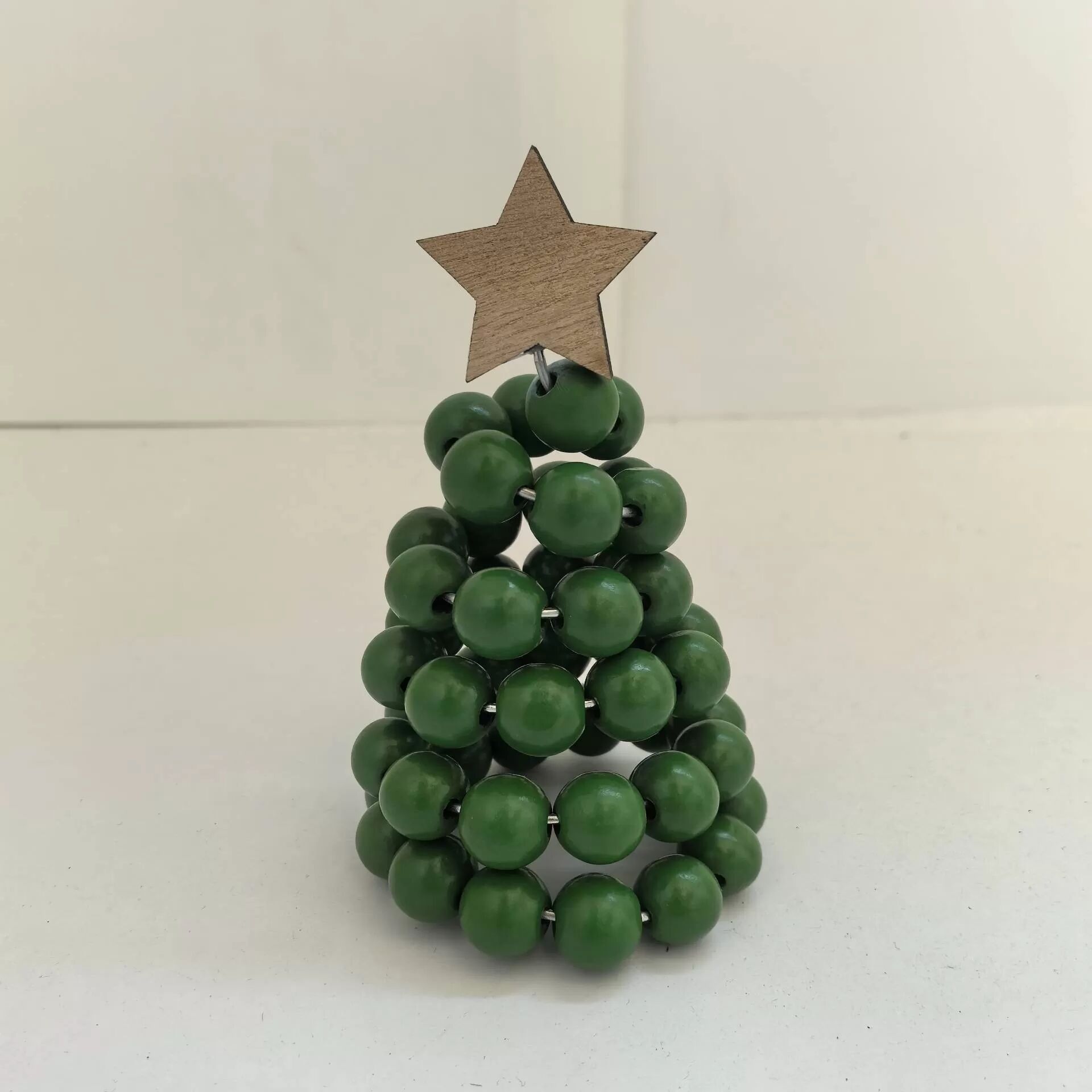 INF Mini Arbre de Noël Perlé - Décoration Festive de Table Vert