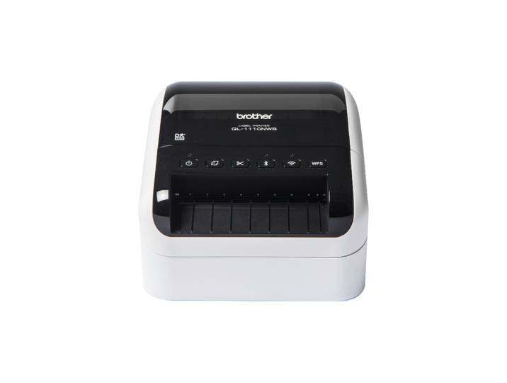 Brother QL-1110NWBC, DK, Thermique directe, 300 x 300 DPI, 110 mm/sec, Avec fil &sans fil, Noir, Blanc QL-1110NWBCU