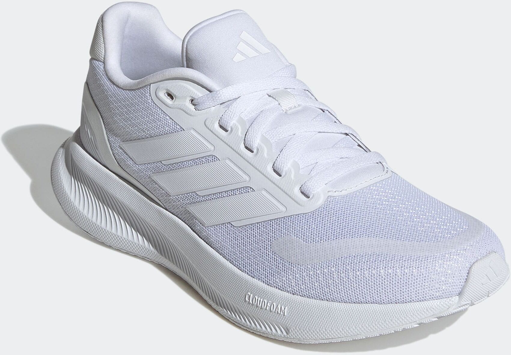 Laufschuh ADIDAS PERFORMANCE "RUNFALCON 5", Damen, Gr. 42, weiß (cloud weiß, ftwr weiß, ftwr weiß), Synthetik, Textil, Schuhe Laufschuh