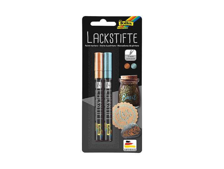 Folia Lackstifte Kupfer-Eisblau 2 Stück