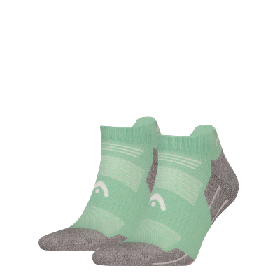 Sneakersocken HEAD "HEAD HIKING ALL CLIMATES SNEAKER 2P", Herren, Gr. 43-46, grün (grün combo), Materialmix, normal, Socken Sneakersocken, mit atmungsaktivem Stoffeinsatz