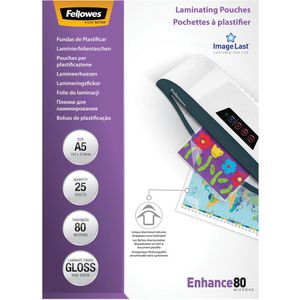Fellowes Laminierfolien 53960 ImageLast, DIN A5, 80 mic, glänzend, 25 Stück