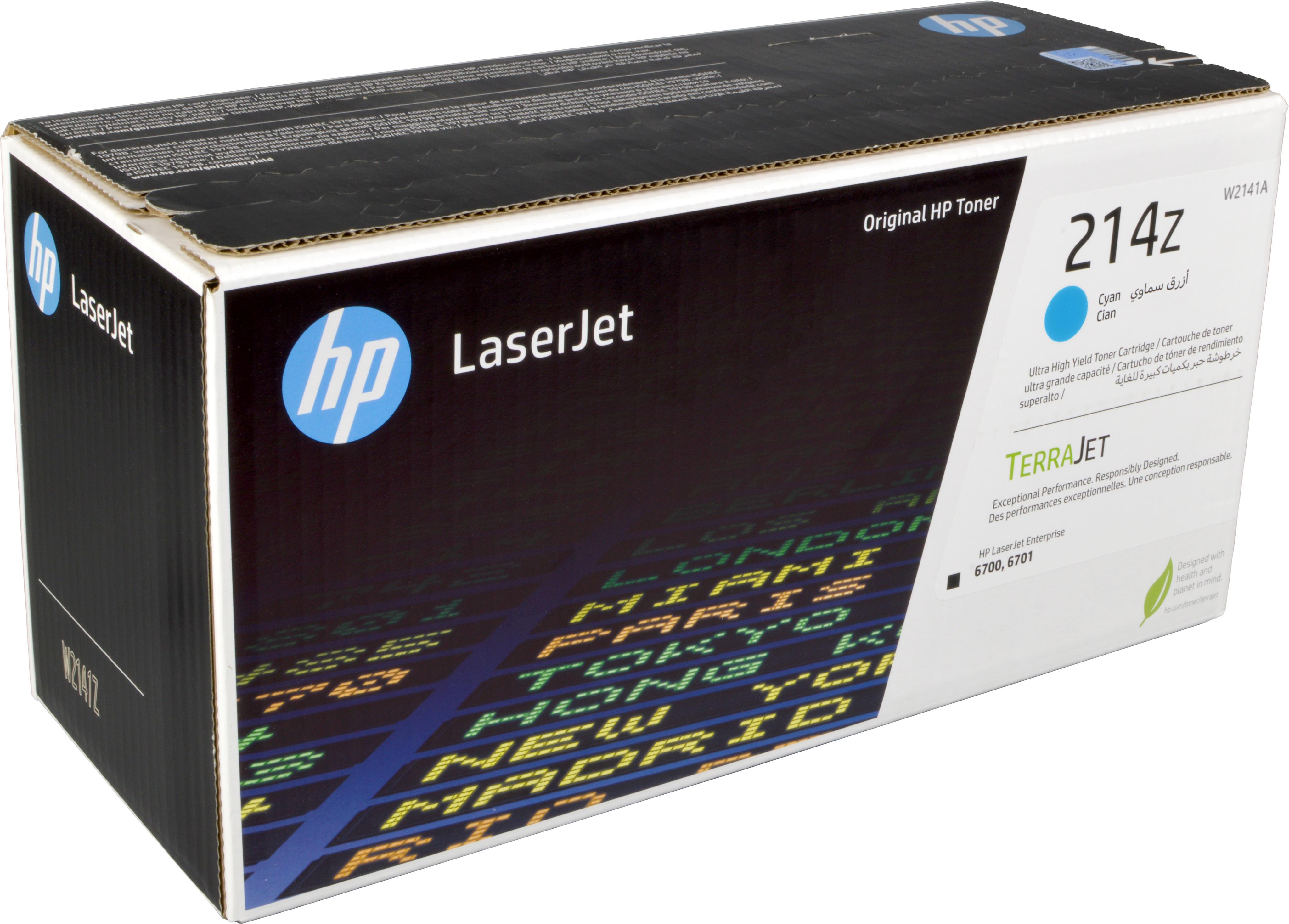HP 214Z Cyan Original LaserJet Tonerkartusche mit superhoher Reichweite, 26000 Seiten, Cyan, 1 Stück(e)