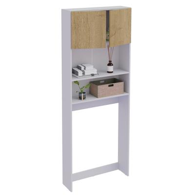 Waschmaschinenumbauschrank VCM "Holz Überbauschrank Waschmaschine Überbau Goralo", braun (weiß, honig, eiche), B:70cm T:21cm, Obermaterial: 100% Holz Wood., Schränke