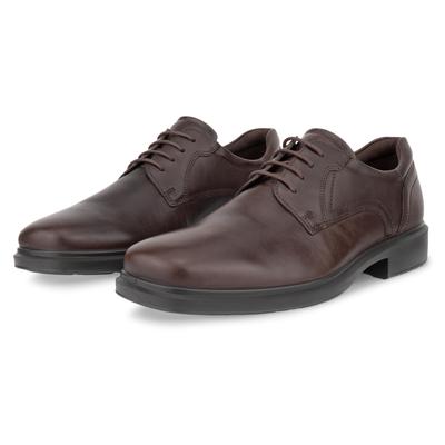 Schnürschuh ECCO "Helsinki 2", Herren, Gr. 40, Textil, braun (mokka), Nubukleder, Schuhe Schnürschuh, Freizeitschuh, Halbschuh, Schnürschuh mit herausnehmbarem Fußbett