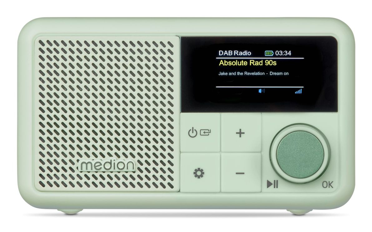 Medion Life S66822 Bluetooth DAB+, UKW Radio Tragbar IPX1 (Grün) 50077134