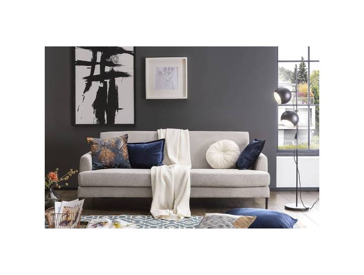 Housse de coussin Chic I Bleu/Cuivre 45 x 45cm Velours