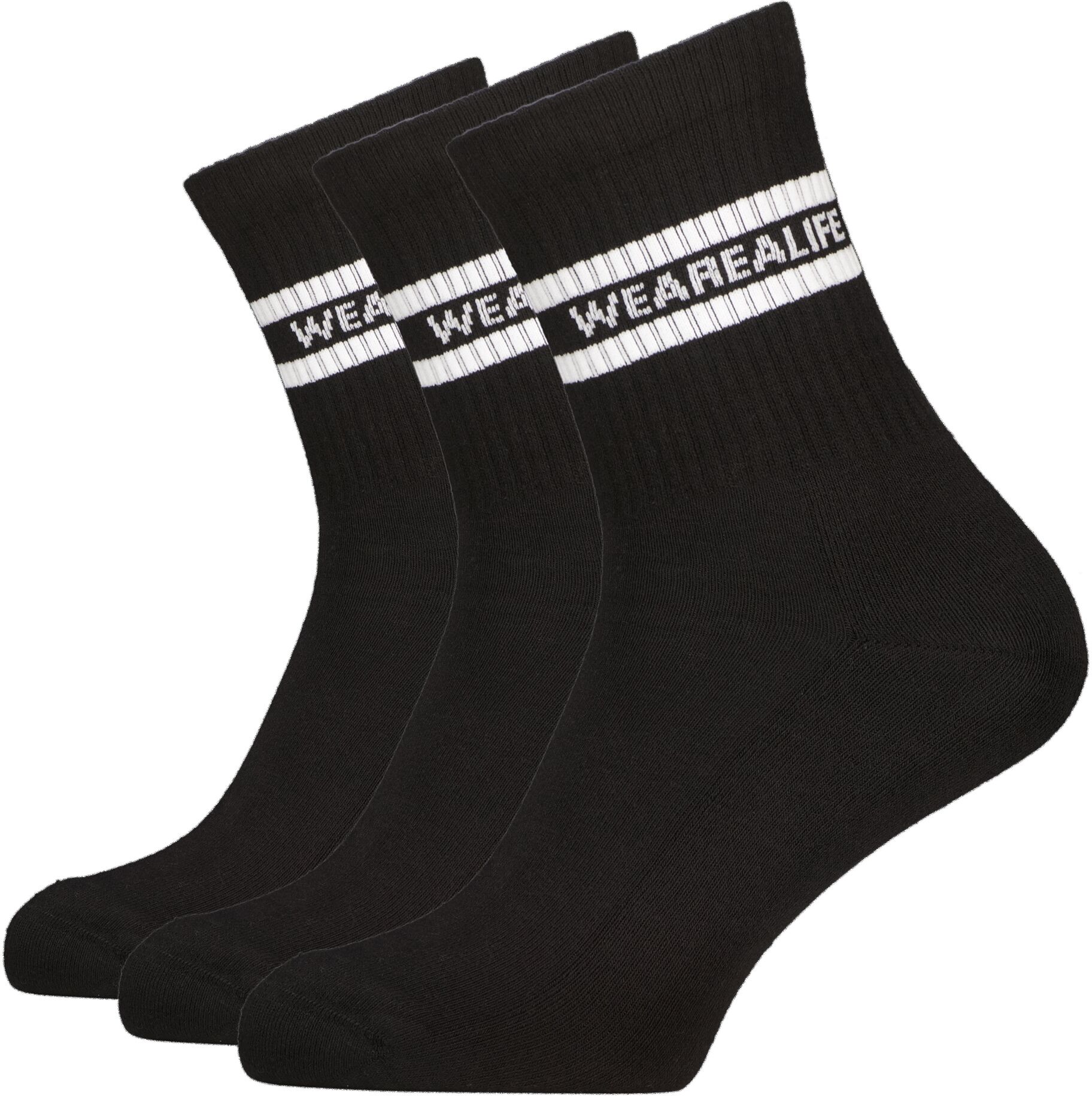 Tennissocken ALIFE & KICKIN, Damen, Gr. 35-38, schwarz, 75% Baumwolle, 20% Polyester, 3% Polyamid, 2% Elasthan, Socken Tennissocken, sportliche Tennissocken mit Streifen, aus Baumwolle mit weichem Bund