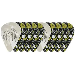 D'Addario John Lennon Guitar Picks (9x, 0.70 mm), Plektrum, Mehrfarbig, Weiss
