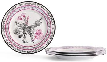 Marchesa Serengeti 4-Piece Porcelain Dinner Plate Set, Multicolored