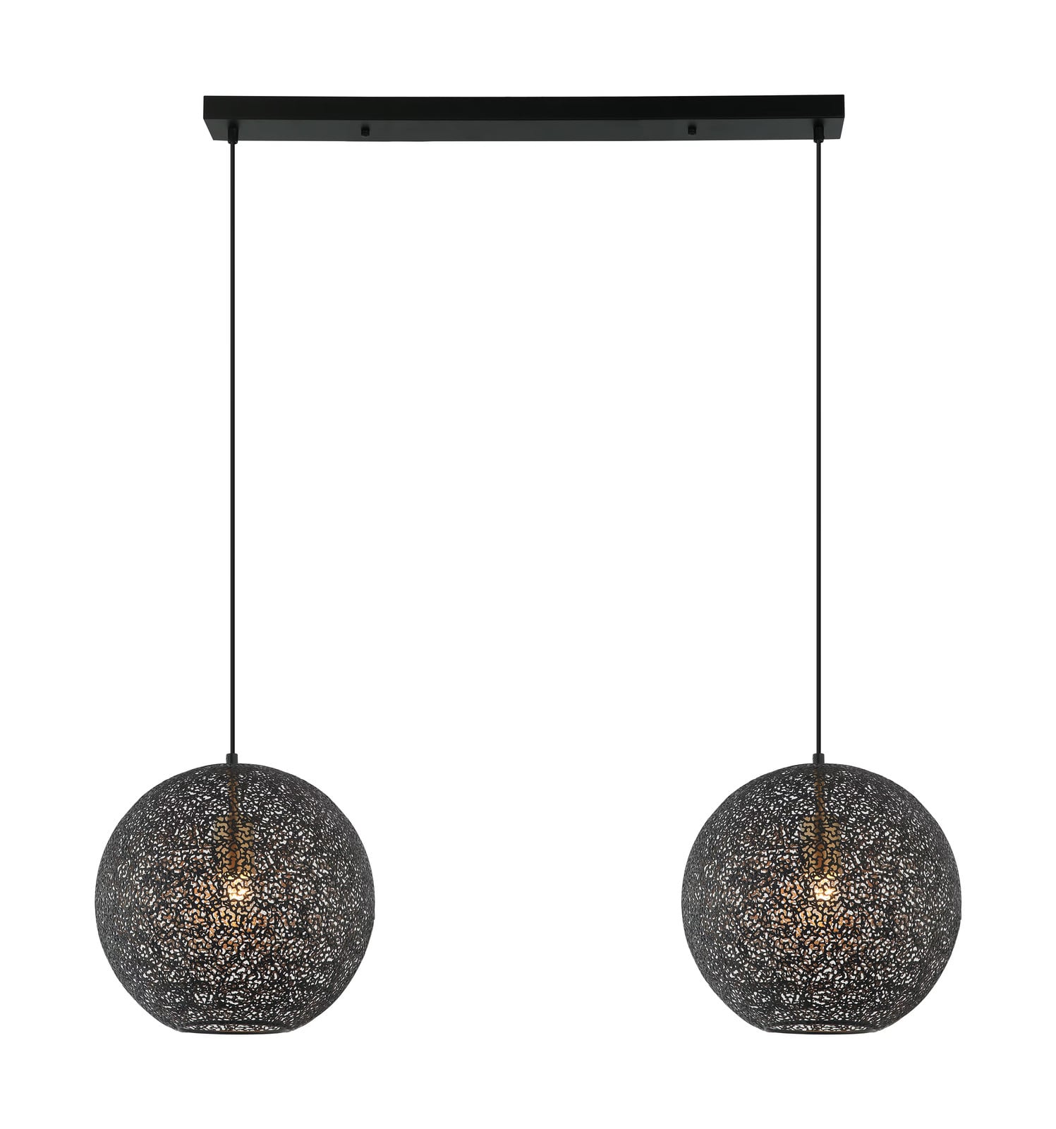 BASE Hanglamp Kasee 2-lamps - Zwart